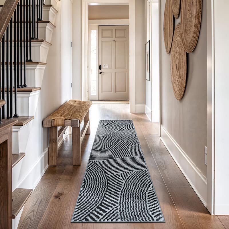 World Rug Gallery Bohemian Stripe Waves Area Rug