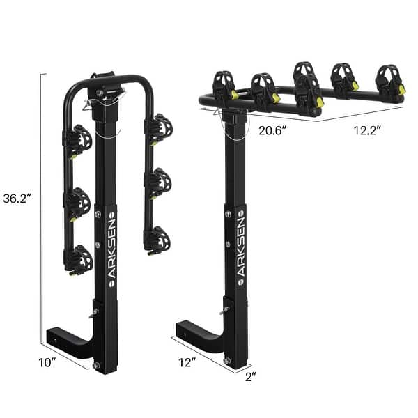 Arksen Premium 3-Bike Carrier Rack Hitch Mount Swing Down Bicycle Rack ...