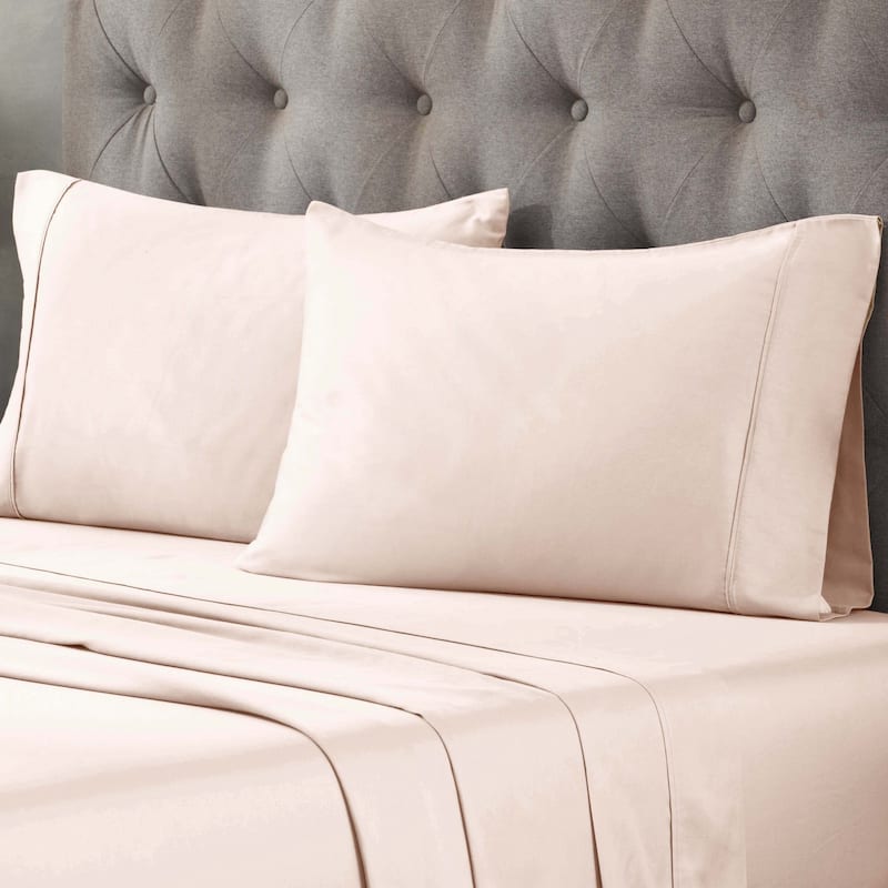 Superior Egyptian Cotton 400 Thread Count Pillowcases - Set of 2 - Pink - King