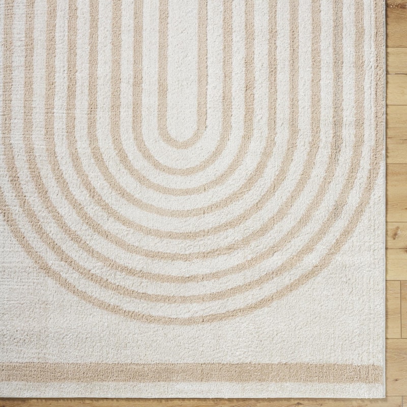 Livabliss Fossay Shag Modern & Contemporary Stripe Washable Area Rug