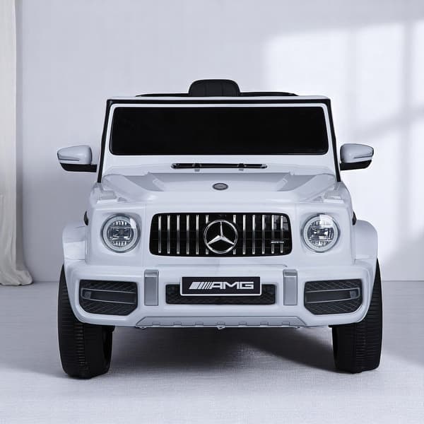 slide 2 of 22, Licensed Mercedes-AMG G63 Ride On Car,12V Electric Car with Remote Control,LED Lights,MP3 Player,children car Motorized Vehicles White
