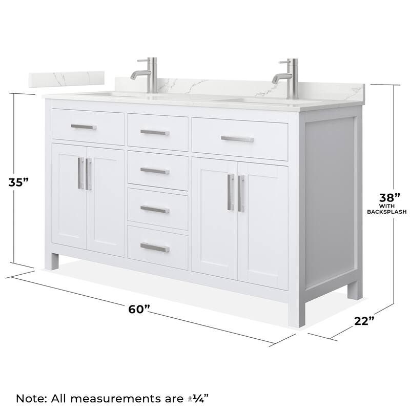 Wyndham Collection WCG2424-60D-QTZ-UNSMXX Beckett 60" Free Standing