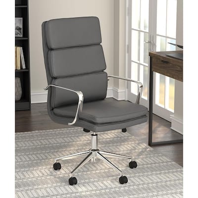 Stylish Upholstered Office Chair with Ergonomic Design and Mobility