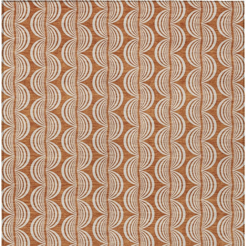 HomeRoots Ogee Transitional Rectangle Outdoor Rug