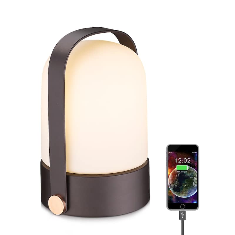 Portable Cordless Table Lamp USB Rechargeable - Oil Rubbed Bronze