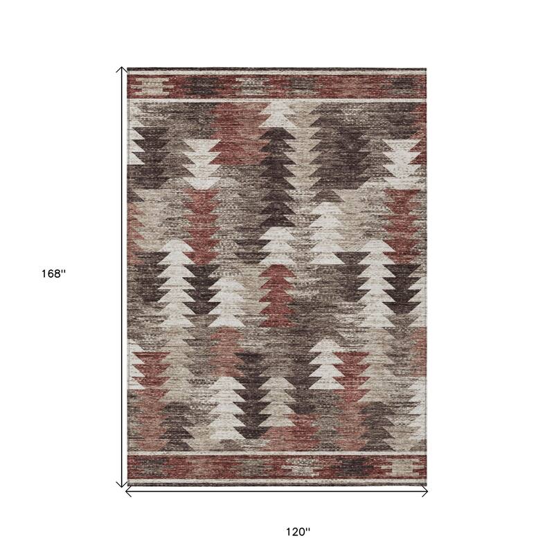 HomeRoots Southwestern Transitional Rectangle Outdoor Rug