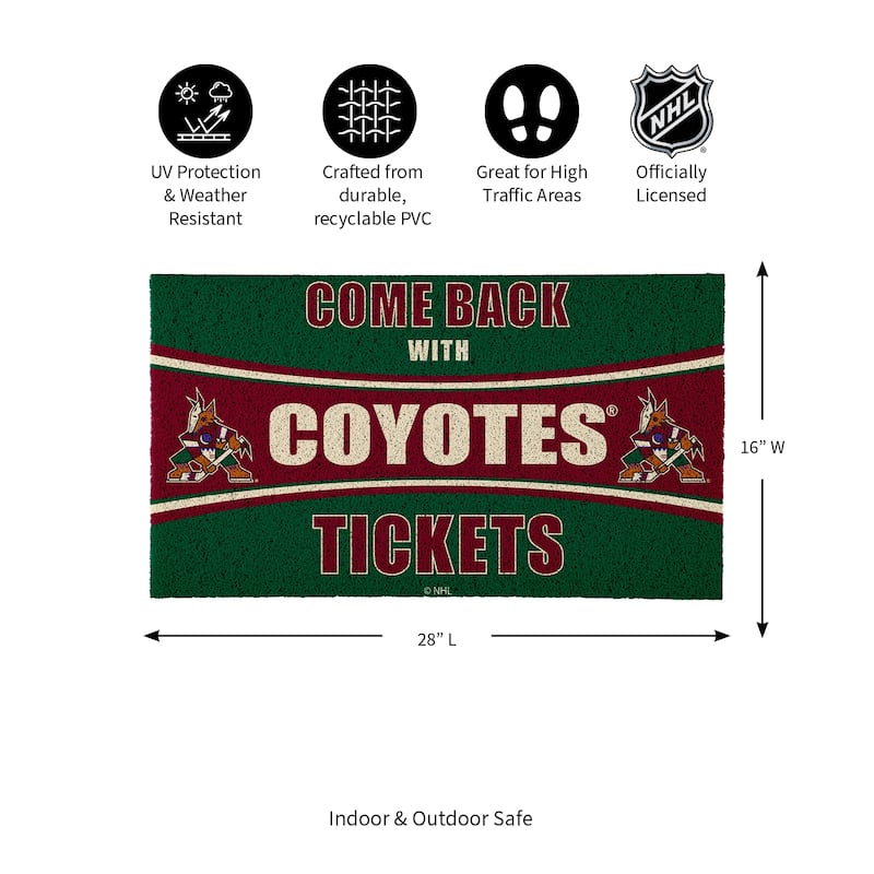Philadelphia Flyers 28 in. x 16 in. PVC "Come Back With Tickets" Trapper Door Mat
