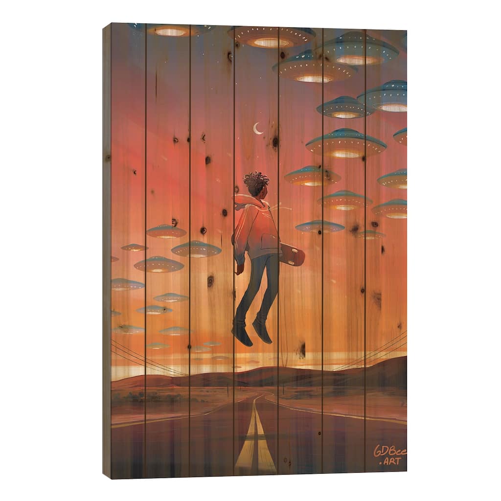 Leaving Print On Wood by Geneva B - Multi-Color