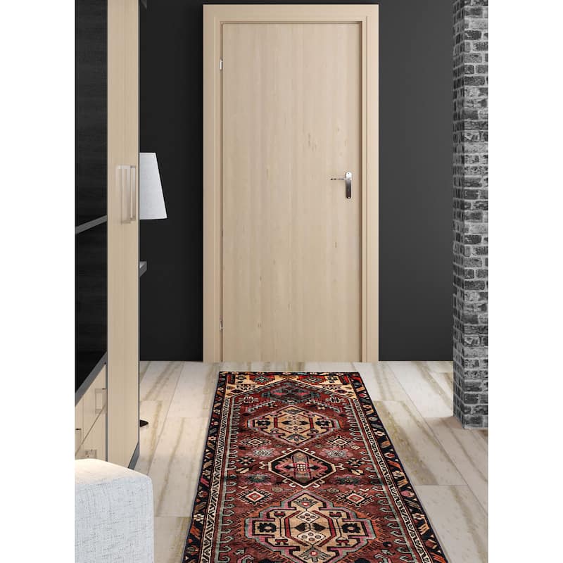 ECARPETGALLERY Hand-knotted Konya Anatolian Dark Copper Wool Rug - 3'7 x 9'3