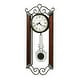 preview thumbnail 2 of 0, Howard Miller Carmen Elegant, Transitional, Eclectic, Glam Wrought Iron Wall Clock with Pendulum, Reloj de Pared