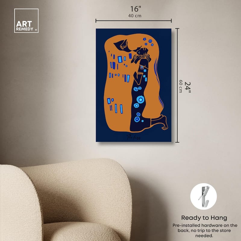 The Kiss Canvas by Art Remedy, Gallery Wrapped