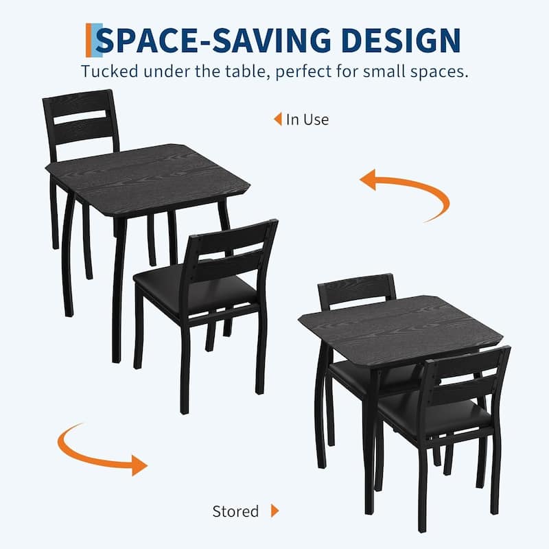 3-Piece Kitchen Small Dining Table Set for Small Spaces, Kitchens & Dining Rooms