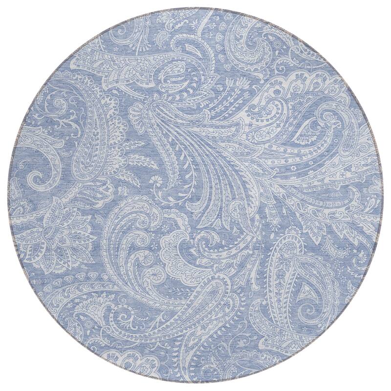 Machine Washable Indoor/ Outdoor Chantille Traditional Paisley Rug