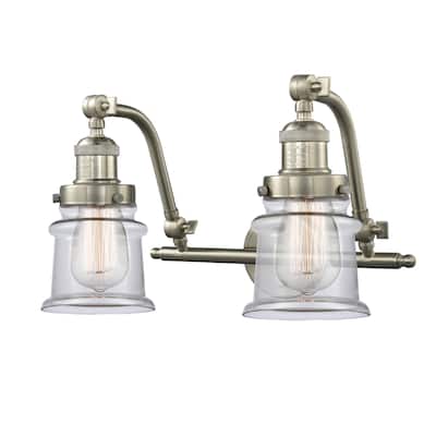 Innovations Lighting Small Canton 2 Light 18" Wide Bathroom Vanity