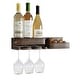 preview thumbnail 1 of 3, Semillon Wall Mounted Wine Rack - 17"D x 4"W x 3"H Walnut