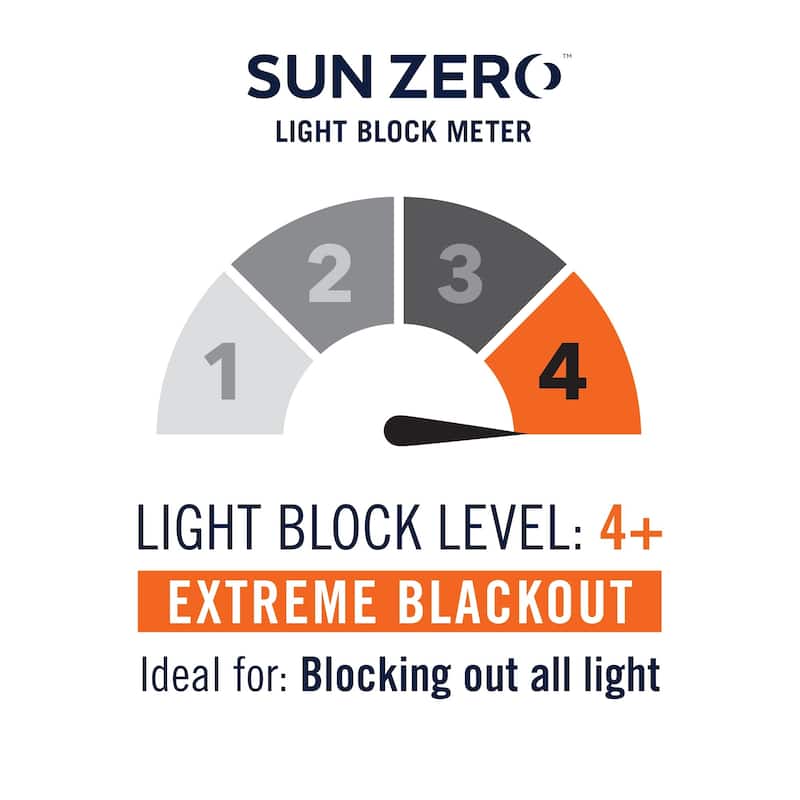 Sun Zero Kline Burlap Weave Thermal Extreme Total Blackout Grommet Curtain Panel, Single Panel
