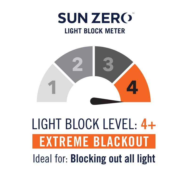 Sun Zero Kline Burlap Weave Thermal Extreme Total Blackout Grommet Curtain Panel, Single Panel