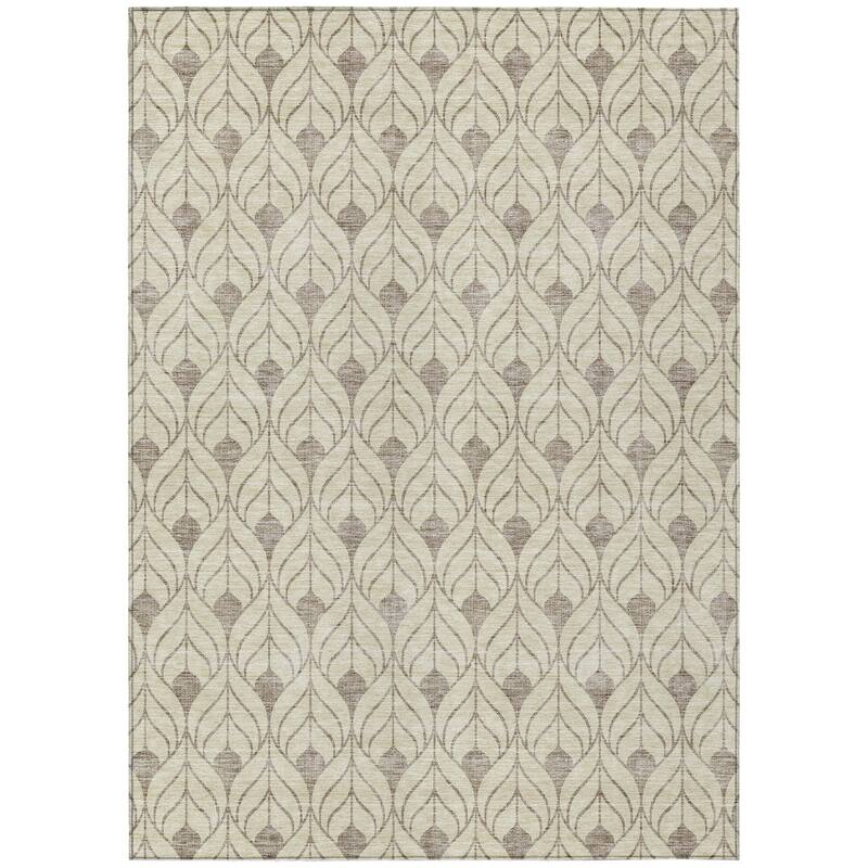 HomeRoots Geometric Transitional Rectangle Outdoor Rug