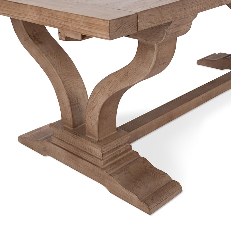 Classic Home Alexander 110" Extendable Reclaimed Pine Dining Table