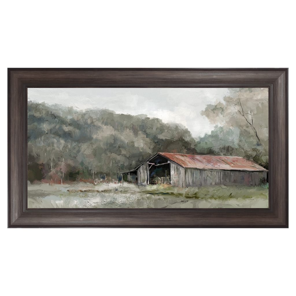 Masterpiece Art Gallery| Old Gray Barn by Studio Arts - Framed Canvas Art Print