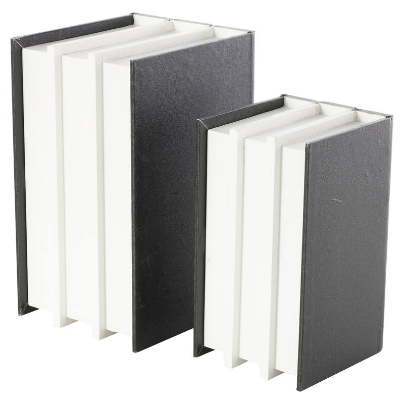 Black or White Canvas Box with White or Gold Explore, Dream, Discover Text (Set of 2)