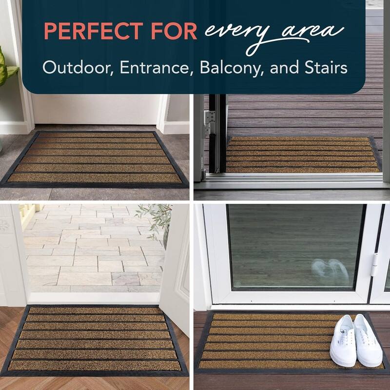 Dirt Trapping Outdoor Welcome Mats - Non-Slip