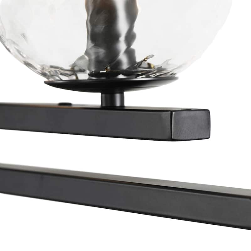 5-Light Linear Kitchen Island Chandelier, Adjustable Pendant Light - 39.4'' W × 5.1'' D × 53.5'' H