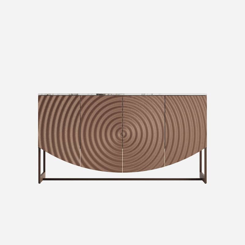 Unique 3 D wave texture sideboard