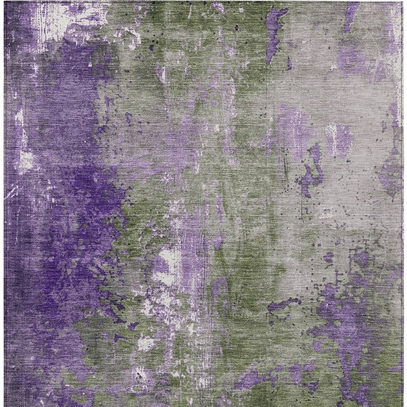 HomeRoots Abstract Transitional Rectangle Outdoor Rug