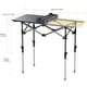 preview thumbnail 3 of 3, Adj. Height Aluminum Camping Table w/Storage Net & Bag - Black