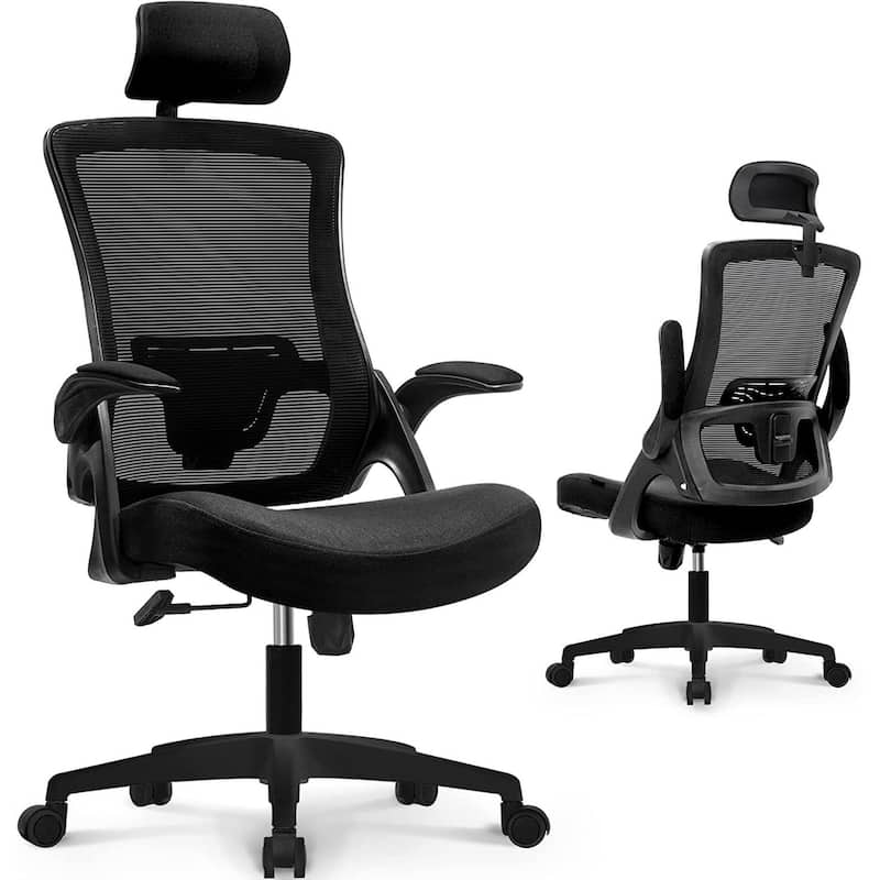 Neo Ergonomic Office Chair with Flip-up Arms and Adjustable Headrest