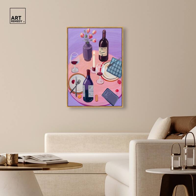 Lavender Haze Dinner Canvas by Art Remedy