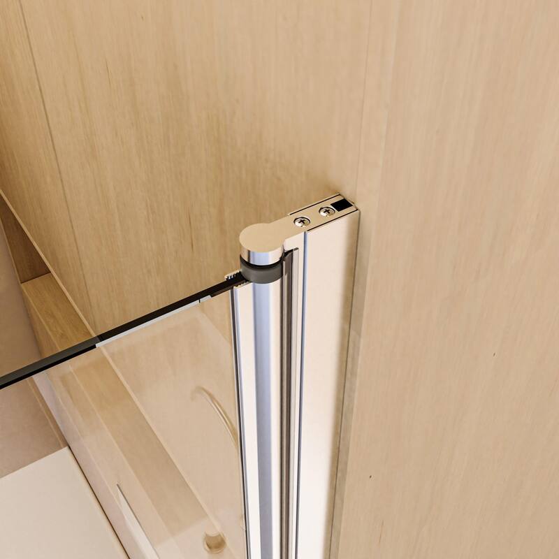 34"W x 58"H Frameless Folding Pivot Tub Door