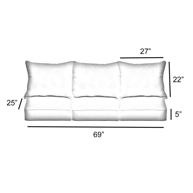 Humble + Haute Sunbrella Canvas Navy Patio Sofa Cushion Set
