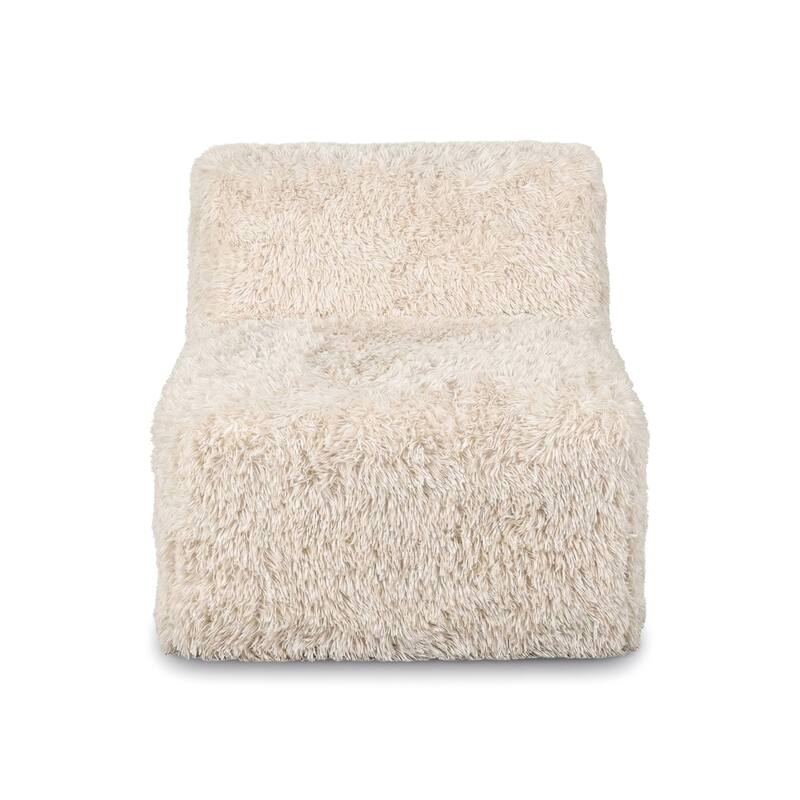 Furniture of America Ylena Modern 5-Piece Faux Fur Foam Modular Compressed Sectional Sofa