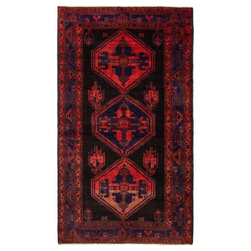 ECARPETGALLERY Hand-knotted Anadol Black Wool Rug - 4' 6" x 7' 9" - Black - 4' 6" x 7' 9" - Rectangle