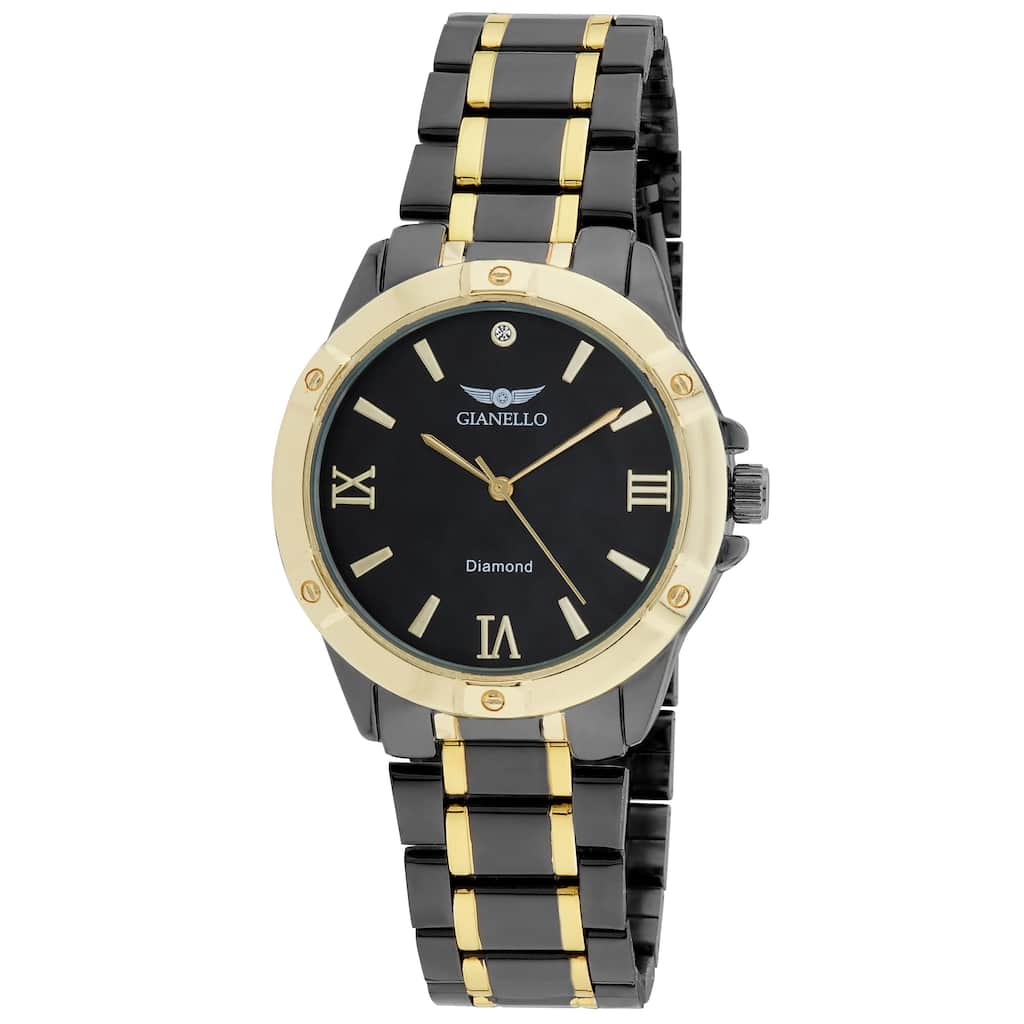 Gianello Genuine Diamond Radiant 40 Round Link Watch Carat Size 1/10