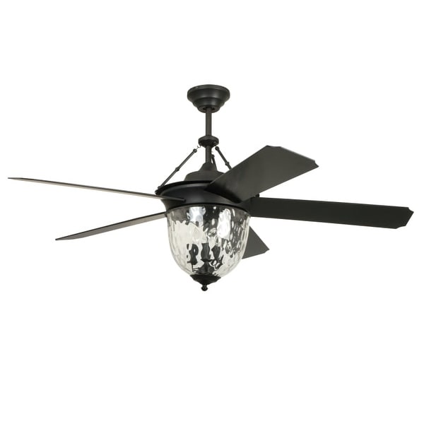 Ellington Fans CAV52 Cavalier 52" 5 Blade Hanging Indoor Ceiling Fan with Reversible Motor, Blades, Light Kit, Down Rod and