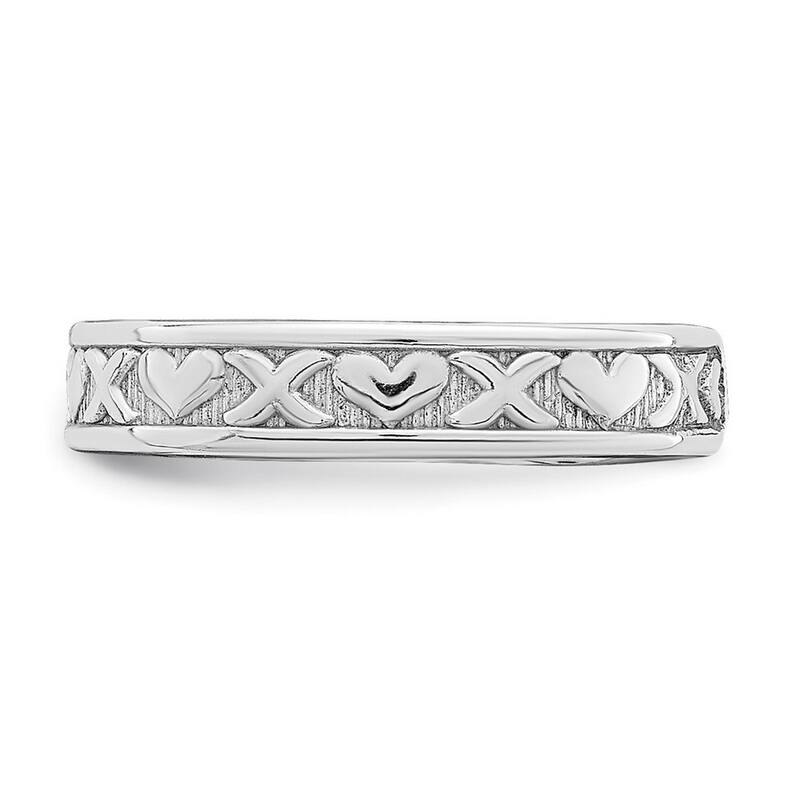 Curata 14 karat White Gold Adjustable XO Toe Ring