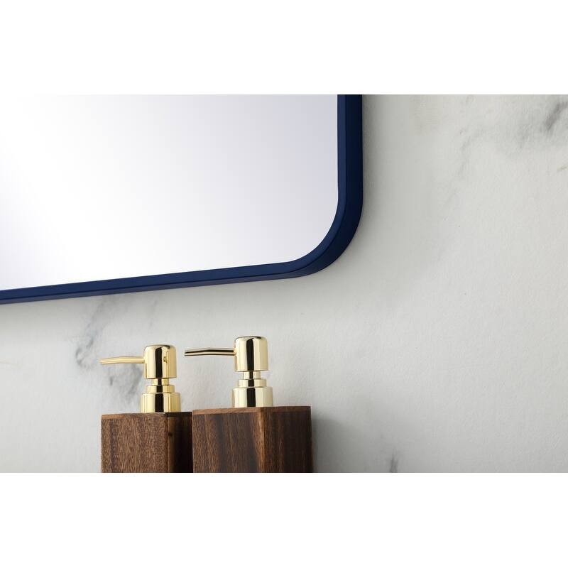 Ezra Soft Corner Metal Rectangular Mirror
