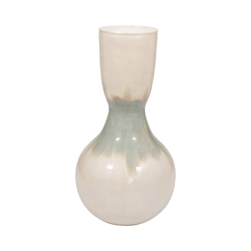 Sagebrook Home Metal Pearl Ombre Novelty Bulbous Vase