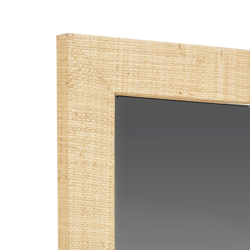 Indigo Road by Egypt Sherrod x East at Main Gia Raffia Rectangular Mirror
