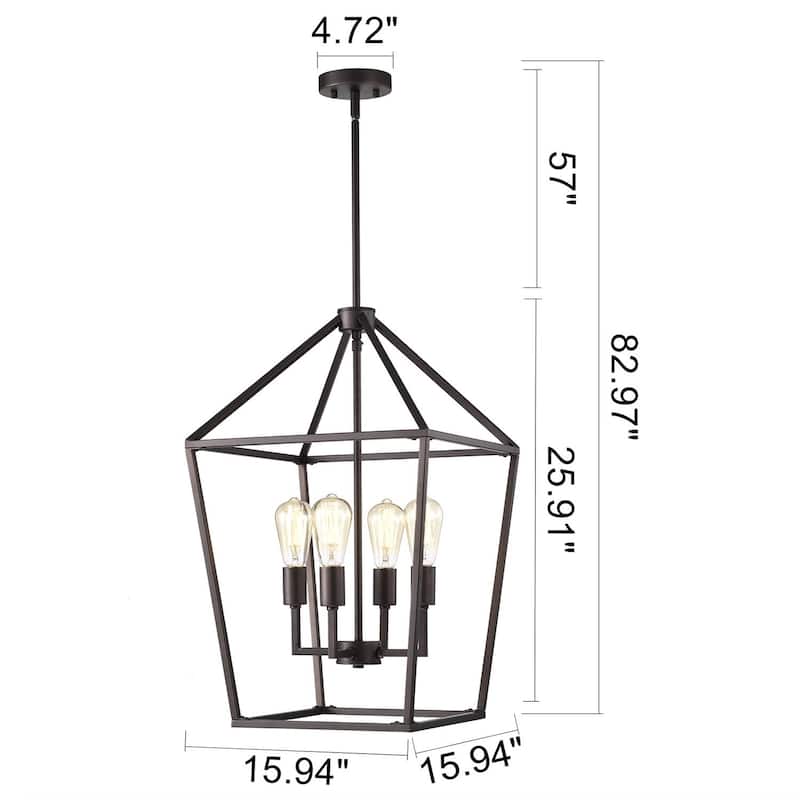 Danhelli 4 Light Kitchen Island Lantern Pendant Light