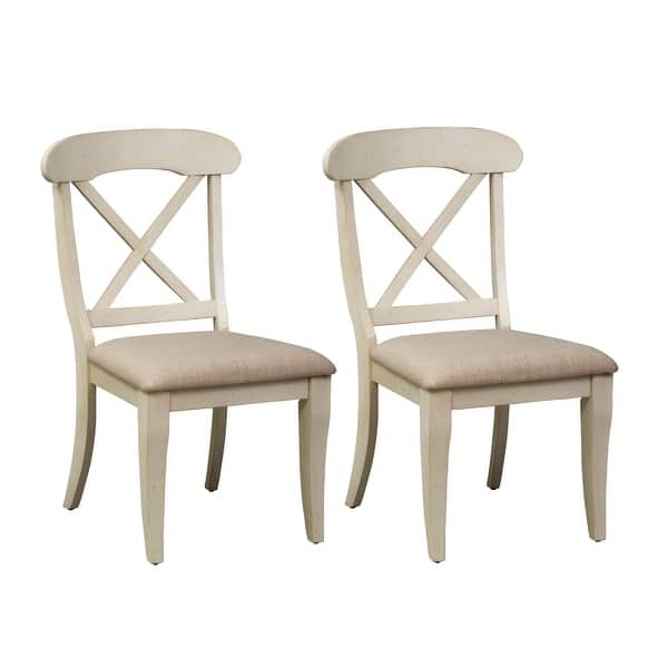 slide 2 of 10, The Gray Barn Broken Bison Bisque with Natural Pine X-back Dining Chair