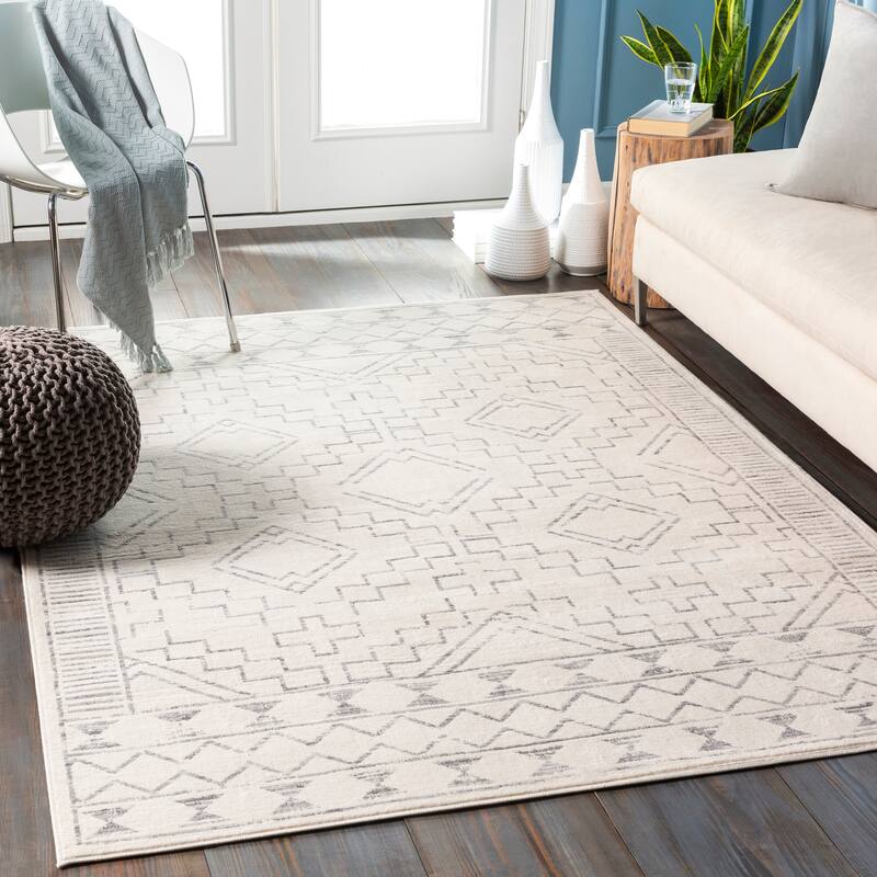 Talla Bohemian Global Area Rug - 7' 10" x 10' - Ivory