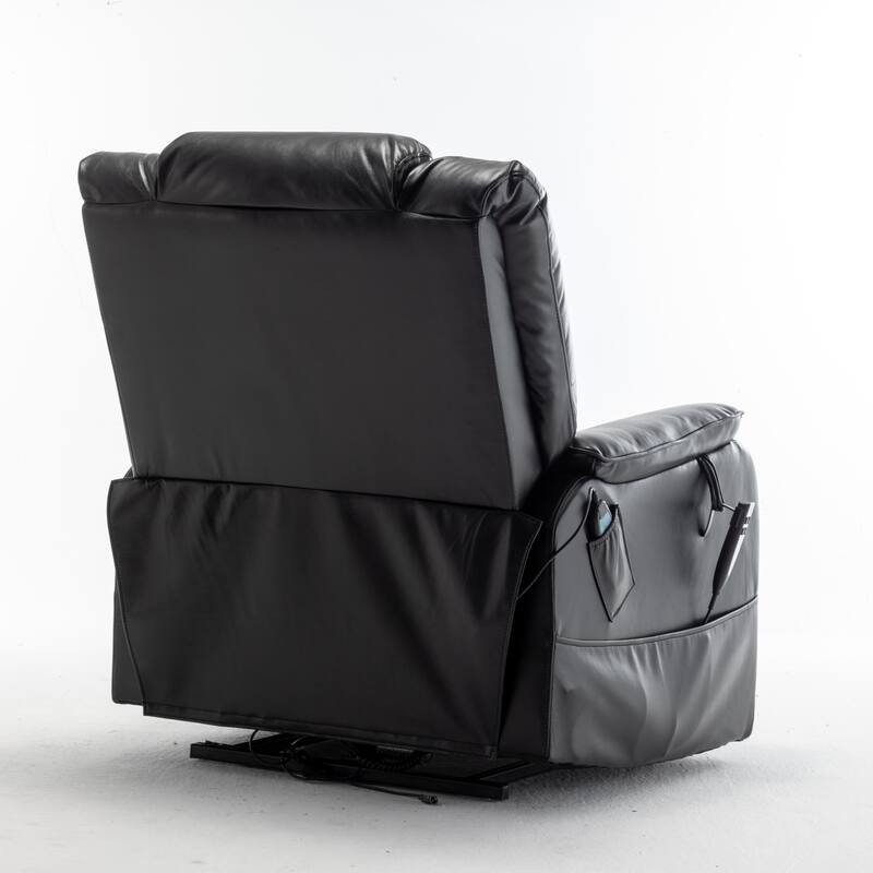 Oversized Electric Lift Recliner with OKIN Motor, Infinite Recline to 180°, Extra-Wide Seat, and Convenient Side Storage