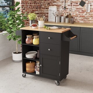 Kitchen Island with Wood top for Dinning Room - Bed Bath & Beyond ...