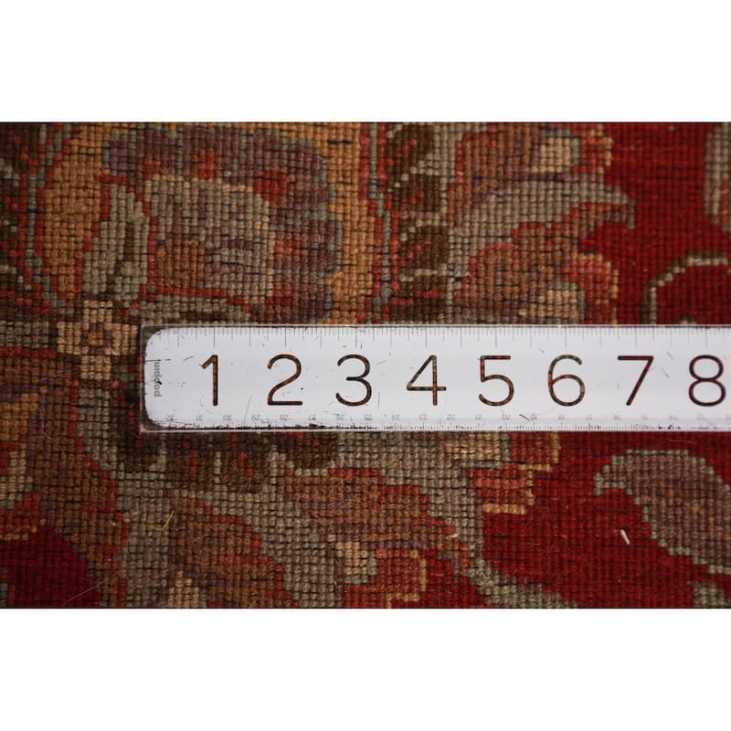 Black Floral Agra Indian Area Rug Handmade Wool Carpet - 9'3"x 12'0"