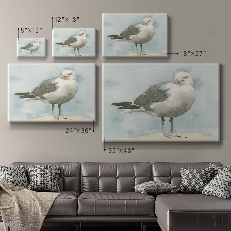 Simple Seagull I Premium Gallery Wrapped Canvas - Ready to Hang