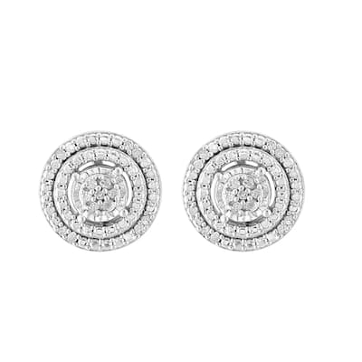 EFFY 925 Sterling Silver Diamond Earrings